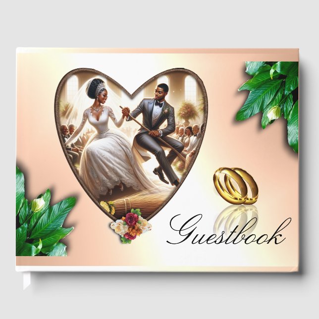 Vår Bröllopsdag Bliss Elegant Gästböcker (Framsida)