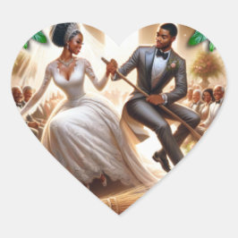 Vår Bröllopsdag Bliss Stickers Hjärtformat Klistermärke