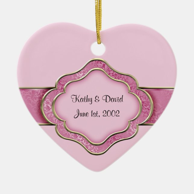 Vår Bröllopsdag (Ro) Julgransprydnad Keramik (Framsidan)