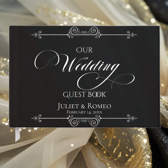 Vår bröllopsgästbok - Svart Gästböcker (Skapare uppladdad)