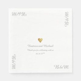 Vår bröllopsmottagning pappersservett