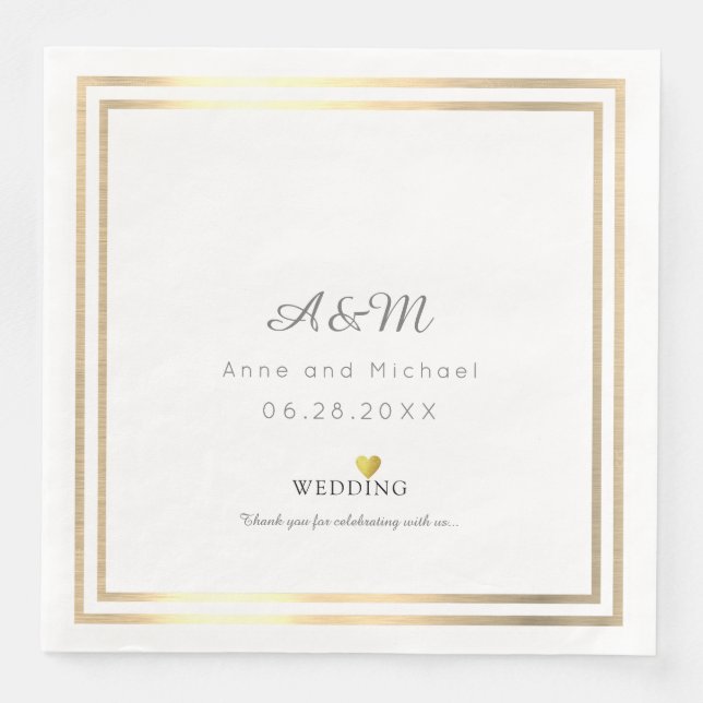 vår bröllopsmottagning pappersservett (Framsida)