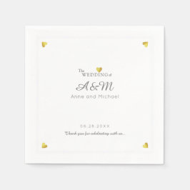 Vår bröllopsmottagningsstandardcocktail pappersservett