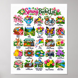 Vår Bucket Lista - Aktivitetschecklista Poster