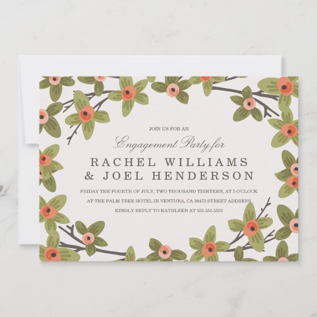 Vår Buds Förlovningsfest Inbjudan (Framsida)