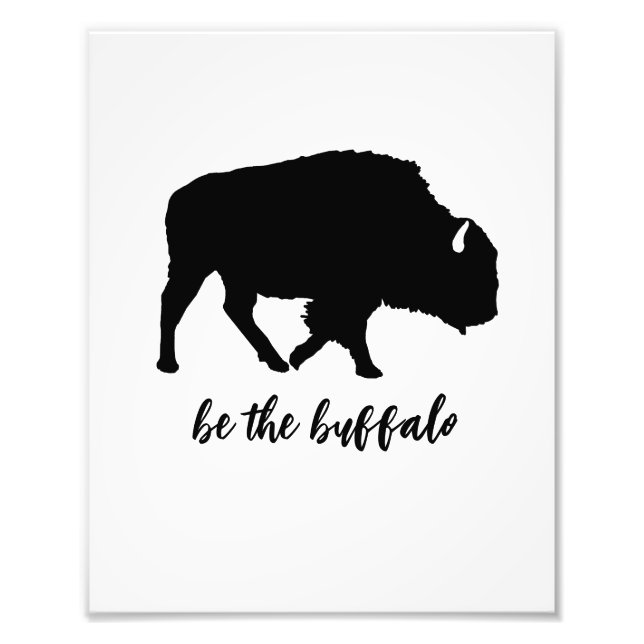 Var Buffalo Silhouette Fototryck (Framsidan)
