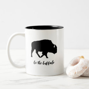 Var Buffalo Silhouette Två-Tonad Mugg