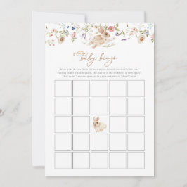 Vår Bunny Baby Shower Game Baby Bingo Game