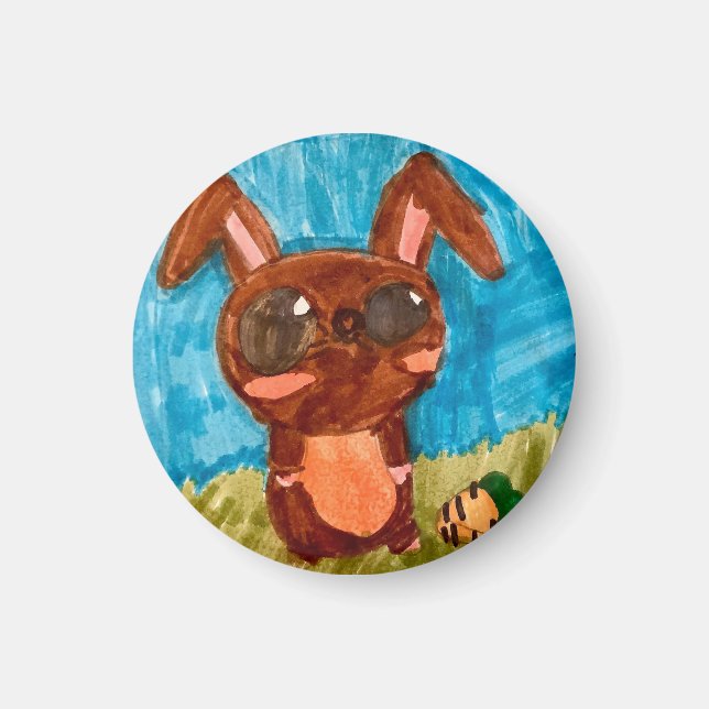 Vår Bunny Magnet - Brown (Framsidan)