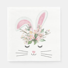Vår Bunny med Rosa Öron Pappersservett