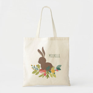 Vår Bunny Påsk med Namn Tygkasse