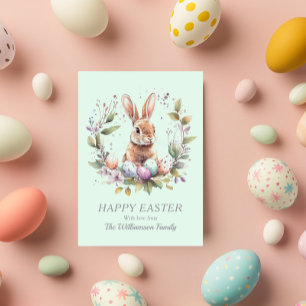 Vår Bunny Påskägg Personlig av andedräkt Julkort