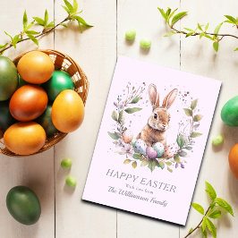 Vår Bunny Påskägg Personlig av andedräkt Julkort