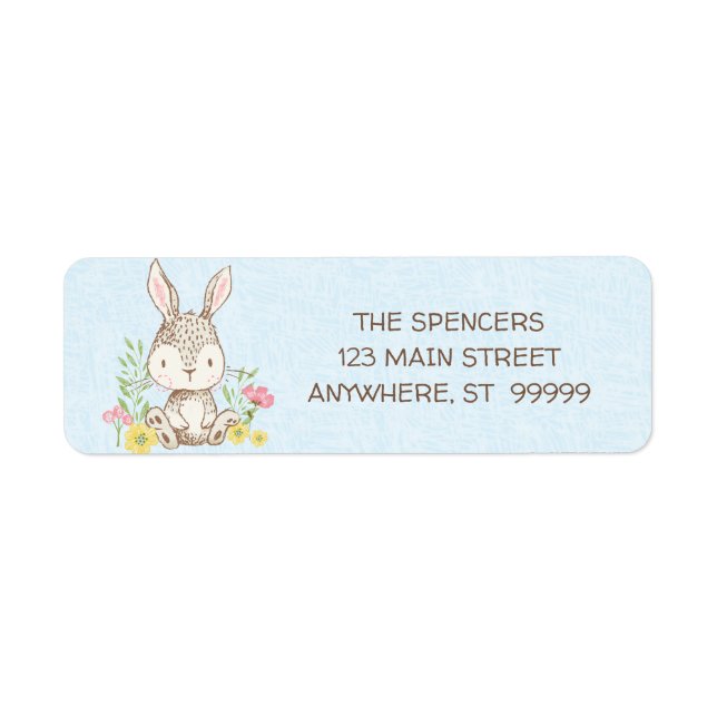 Vår Bunny Returetiketter Returadress Etikett (Framsidan)
