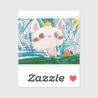 Vår Bunny Sticker - White Klistermärken