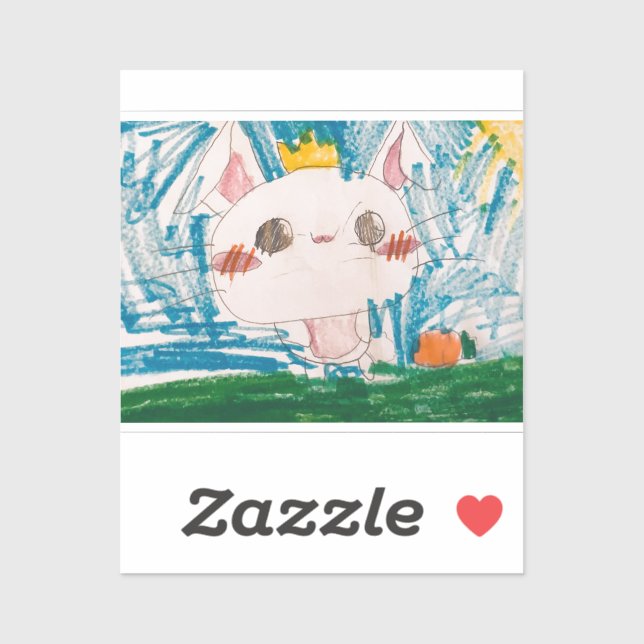 Vår Bunny Sticker - White Klistermärken (Ark)