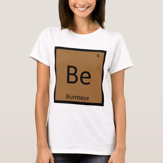 Var - Burmesisk katt Python kemi element symbol Tee (Framsida)