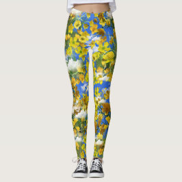 Vår Butercup-blommor i molnen Leggings