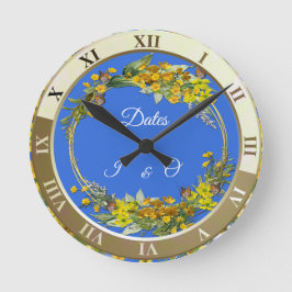 Vår Butercup-blommor i molnen Rund Klocka