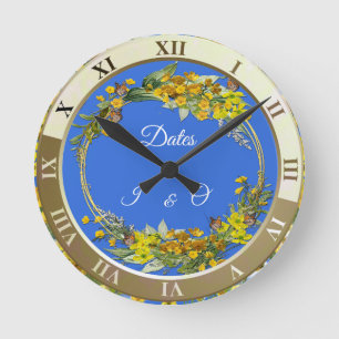 Vår Butercup-blommor i molnen Rund Klocka