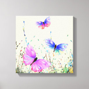 Vår Butterflies Canvas