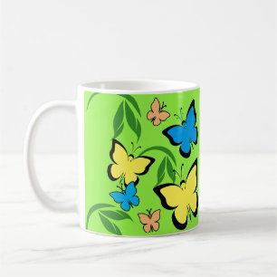 Vår Butterfly Mönster Kaffemugg
