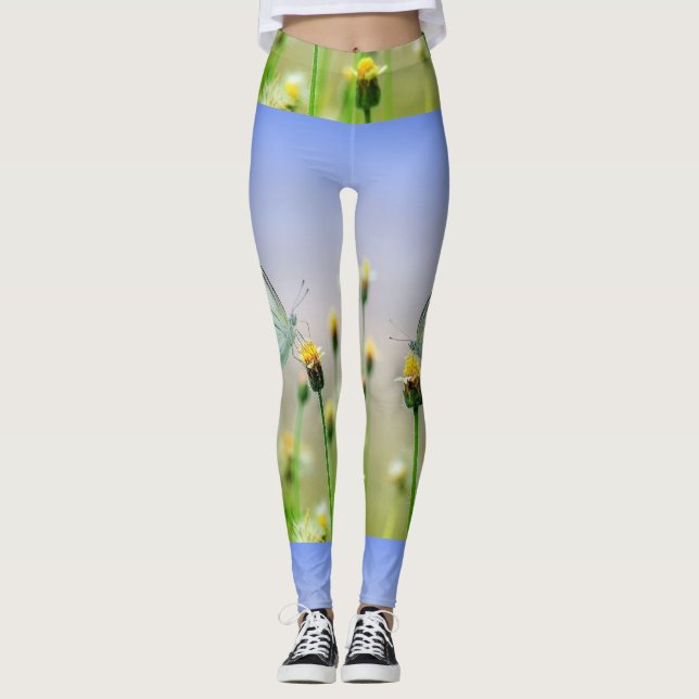 Vår Butterfly Women's Yoga Byxor (Framsida)