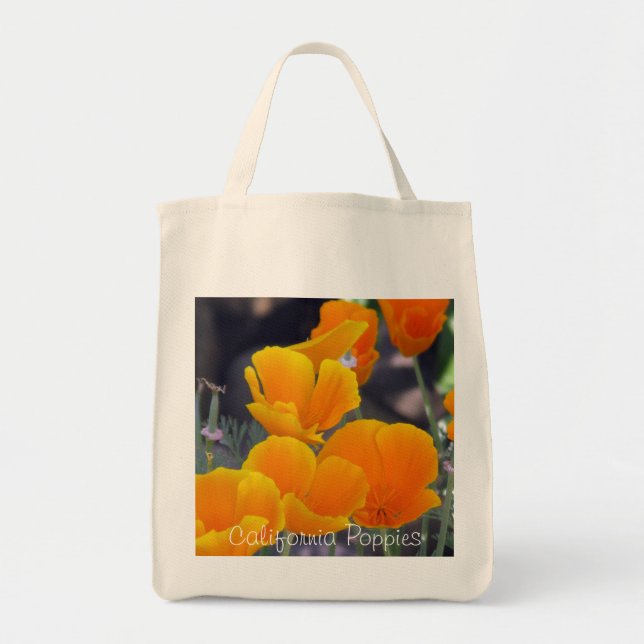Vår California Poppies Organic Tote Tygkasse (Framsidan)
