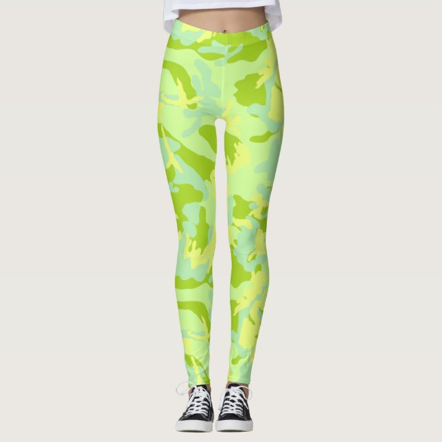 Vår Camouflage Mönster Leggings (Framsida)