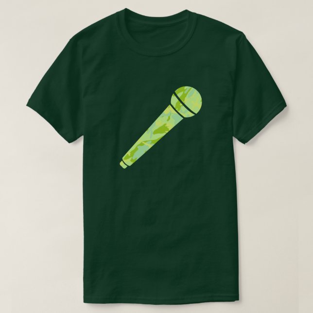 Vår Camouflage Mönster Mikrofon T Shirt (Design framsida)