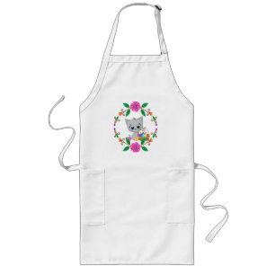 Vår Cat Apron Långt Förkläde