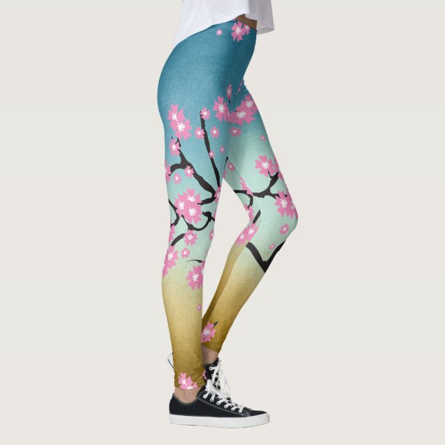Vår Cheerful Cherry Blommar Leggings (Höger)