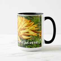 Vår chef är fantastiska kaffemuggar Dahlia blomma 