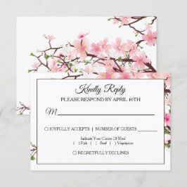 Vår Cherry Blommar Bröllop OSA Card