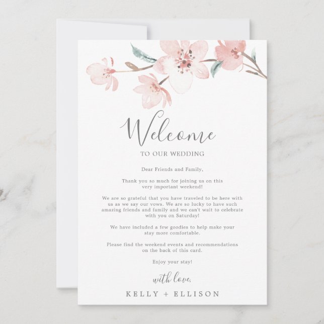 Vår Cherry Blommar Välkommen Brev och Irland (Framsida)