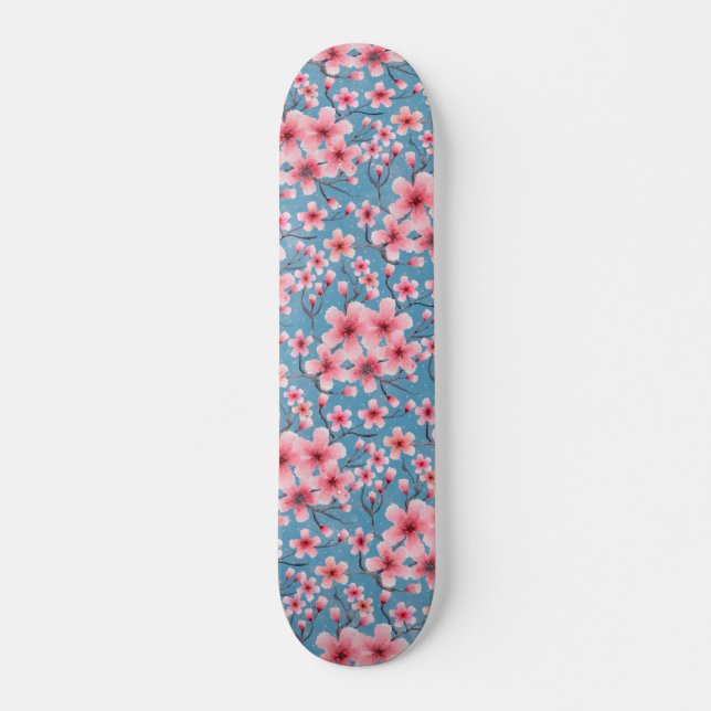 Vår Cherry Blommars blue Skateboard (Framsida)