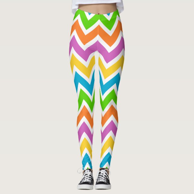 vår-chevron-leggings leggings (Framsida)