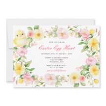 Vår Chick Blommigt Påskägg Hunt Party