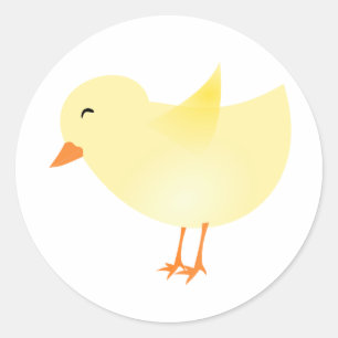 Vår Chick Runt Klistermärke