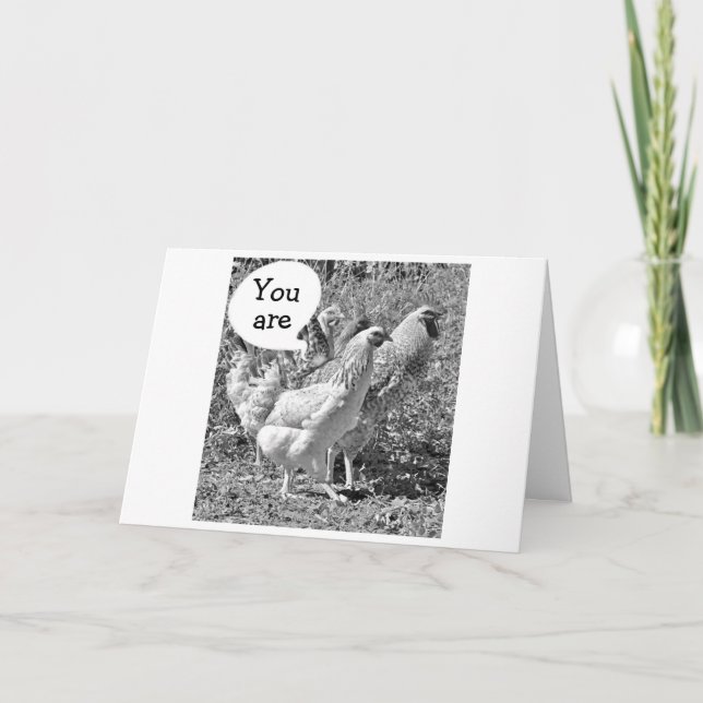 VÅR CHICKEN ÄVEN VID "40" BIRTHDAYS ÅLDER KORT (Framsida)