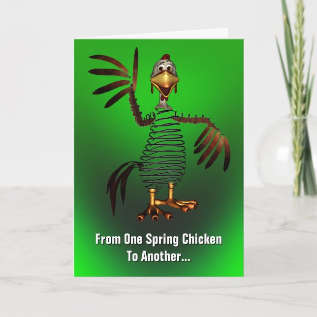 Vår Chicken Birthday Kort (Framsida)