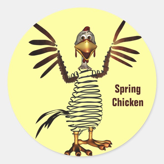 Vår Chicken Runt Klistermärke (Framsida)