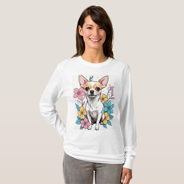 Vår Chihuahua T Shirt (Hel framsida)