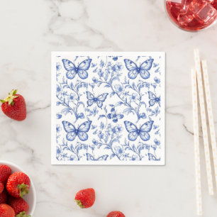 Vår Chinoiserie Toile De Jouy Mönster Pappersservett