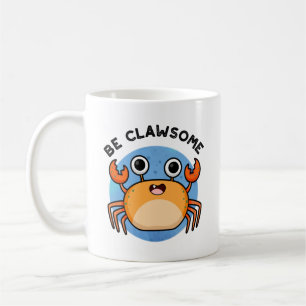 Var Clawsome Funny Positive Crab Pun Kaffemugg