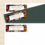 Vår Colorful Bröllop Returadress Returadress Etikett<br><div class="desc">Romantisk rik färg blommigt fotograferade grafik. Redigera hela typsnitt och färgen form/bakgrund.</div>