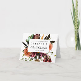 Vår Colorful Bröllop Tack Kort