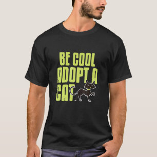 Var Cool Adoptera En Katt Söt Retro Djur Älskare P T Shirt