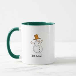Var Cool Ensam Snömannen Kaffemugg
