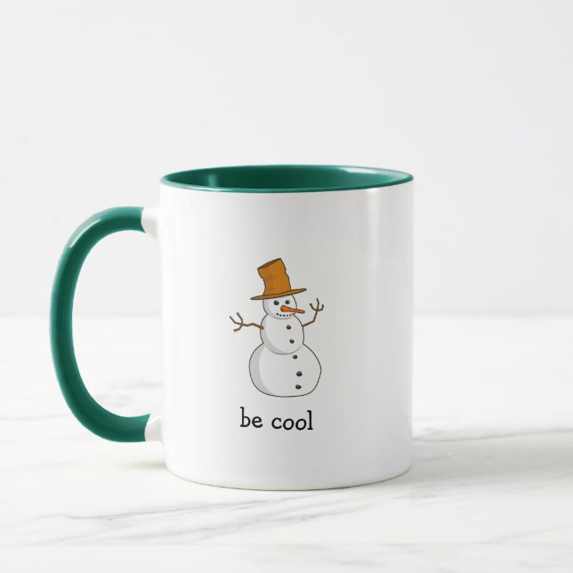 Var Cool Ensam Snömannen Kaffemugg (Vänster)